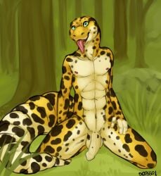 2017 abs anthro athletic athletic_anthro athletic_male balls black_body countershade_balls countershade_crotch countershade_face countershade_genitalia countershade_neck countershade_torso countershading erection eublepharid foreskin gecko genitals grass green_eyes humanoid_genitalia humanoid_penis kneeling leopard_gecko lizard looking_at_viewer male male_anthro markings mintyderg nipples nude nude_anthro nude_male open_mouth open_smile outside pecs penis plant reptile scalie smile smiling_at_viewer solo spots spotted_body tan_body tan_penis tongue tongue_out yellow_body