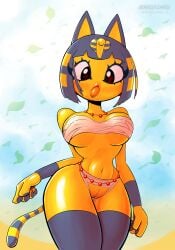 ankha from animal crossing by arupsaru