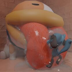 1:1 2025 2025s 3d 3d_(artwork) 3d_art 3d_artwork 3d_background 3d_model 3d_render anthro anthro_on_feral big_tongue bodily_fluids digital_media_(artwork) dripping duo face_lick feral generation_4_pokemon licking nintendo on_tongue oral pokemon pokemon_(species) poochy riolu saliva saliva_drip saliva_on_body saliva_on_tongue silly_roll size_difference tagme tongue tongue_out zoophilia
