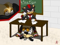 bondage bound cream_the_rabbit deepthroat female oral penis radasus school shadow_the_hedgehog sonic_(series) teacher under_the_table