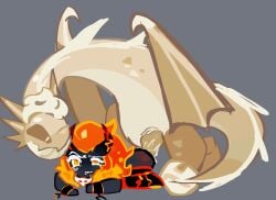 buttercream_(cookie_run_kingdom) capsaicin_cookie cookie cookie_run cookie_run_kingdom dragon feral feral_penetrating feral_penetrating_human feral_penetrating_male fire flaming_hair fluids fluids_genitals handcuffs horn horns knot lava lava_hair pants_down popipoing raped request sharp_teeth tail wings wyvern yellow_body