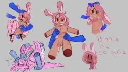 4boys :3 blue_skin bunnie_coniglia bunny_ears bunny_tail cock_shadow cum_in_ass cum_on_face disembodied_penis dripping dripping_cum flourforrest glasses grabbing_ears holding_ears pink_hair rabbit_ears rabbit_humanoid rabbit_tail round_glasses tan_body tan_skin tied_ankles tied_hands tied_up