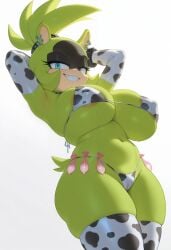 1female 1girl 1girls 2025 2025s absurd_res absurdres afrosoricid ai ai-created ai_art ai_assisted ai_generated animal_print anthro anthro_female anthrofied areola areola_slip areolae areolae_slip belly_button bikini blue_eyes breasts cameltoe cleft_of_venus condom condom_belt covered cow_print curvy ear_piercing elbow_gloves erect eyelashes female female_anthro female_focus female_only forked_tail fur furry furry_female gloves green_body green_fur green_hair green_tail hair hands_behind_head high_resolution huge_breasts idw_comics idw_publishing illustrious_(stable_diffusion) karkinosai navel nipples piercing pony_diffusion_(model) pony_diffusion_xl print_bikini sega simple_background smile smiling smiling_at_viewer solo solo_female solo_focus sonic_(series) sonic_the_hedgehog_(comics) sonic_the_hedgehog_(idw) sonic_the_hedgehog_(series) stable_diffusion surge_the_tenrec swimsuit tail teeth tenrec tenrec_girl tenrec_humanoid thick_thighs thigh_highs thighhighs thighs tied_hair underboob used video_games white_background wide_hips