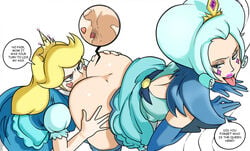 2girls age_difference angry anilingus anus ass ass_grab big_ass bottomless dress_lift duo english_text female female_only female_protagonist half-closed_eyes incest maniacpaint milf moon_butterfly mother_and_daughter multiple_girls rimjob rimming sex spread_ass star_butterfly star_vs_the_forces_of_evil text tongue tongue_out white_background yuri