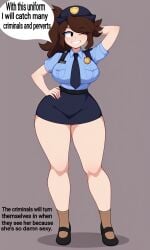 big_breasts big_nipples hot_dogging jaiden jaiden_animations police_uniform seductive sex sexy solo solo_female