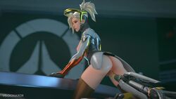 1girls 3d animated areolae ass bent_over_table blender blonde_hair breasts dildo female female_only fucking_machine loop machine masturbation mercy moaning nipples original_voice overwatch penetration pussy sex_machine solo sound thighhighs vaginal_penetration velocihaxor video