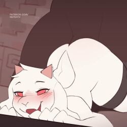 1:1 2d_animation anal anal_sex animated anthro ass_up blush blush_lines bovid caprine clothing darkner deltarune digital_media_(artwork) doggy_style duo fangs femboy frame_by_frame from_behind_position fur genitals goat hair hi_res horn legwear legwear_only long_hair looking_pleasured lying male male/male male_penetrated male_penetrating male_penetrating_male mammal mostly_nude narrowed_eyes nepentz on_front open_mouth penetration penile penile_penetration penis penis_in_ass ralsei red_eyes scut_tail sex short_playtime short_tail smile tail teeth text thick_thighs undertale_(series) url white_body white_fur