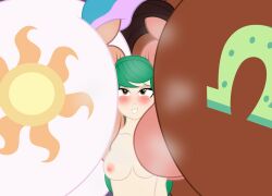 anus areola badumsquish balls blush breasts cutie_mark earth_pony equid equine female female/female feral fisting freckles friendship_is_magic genitals green_hair group hair hasbro hi_res horse human human_on_feral interspecies male male/female mammal musk musk_clouds my_little_pony nipples penetration pony princess_celestia_(mlp) puffy_anus size_difference trio troubleshoes_(mlp) vaginal_fisting vaginal_penetration vaginal_penetration vulva wallflower_blush_(eg) zoophilia