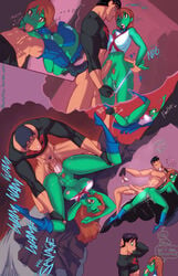 big_penis condom conner_kent cum dc dc_comics female fred_perry male miss_martian rough sex straight superboy tagme young_justice