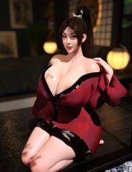 mai shiranui from fatal fury by rude frog