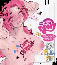 big_ass big_breasts big_breasts big_butt big_nipples big_titties blush curvaceous curvaceous_female curvaceous_figure curvy curvy_figure curvy_hips devi_land female female_focus female_only long_hair my_little_pony nipples paint_on_body pink_body pink_hair pinkie_pie_(eg) pinkie_pie_(mlp) pinkie_pie_(mlp)