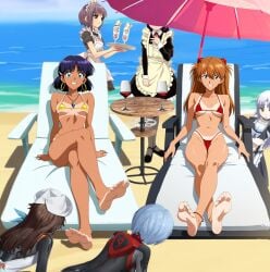 6+girls all_fours alternative_costume angel_beats! anklet apron ass asuka_langley asuka_langley_sohryu ayanami_rei bangs barefoot beach beach_umbrella bikini black_bodysuit black_hair blue_eyes blue_hair bodysuit bowing breasts brown_eyes brown_hair chair cleavage clothing crossed_legs crossover cup dark-skinned_female dark_skin day dominant_female_submissive_female domination dress drinking_glass earrings enjoying enjoyment enmaided feet female femdom food foot_focus foot_worship frills fushigi_no_umi_no_nadia gold_bikini gold_swimsuit grey_hair hair_ornament happy happy_dom happy_girl hat headdress headwear holding hoop_earrings human_furniture humiliation ice_cream interface_headset jewelry kneeling kneeling_female kuudere large_breasts legs long_hair looking_at_viewer loser maid maid_apron maid_headdress medium_breasts micro_bikini multicolored_bodysuit multiple_crossover multiple_girls nadia_la_arwall nagato_yuki navel necklace neon_genesis_evangelion ocean open-mouth_smile open_mouth orange_hair outdoors pantyhose pilot_suit plugsuit princess public public_humiliation purple_hair rebuild_of_evangelion red_bikini red_swimsuit relaxing sad sad_sub sand servant serving short_hair sitting sky slave slavegirl smile soles sunbathing suzuhara_sakura suzumiya_haruhi_no_yuuutsu swimsuit tachibana_kanade tanlines tanned thong toenails toes tray tsunderebeach_chair umbrella underboob uniform water wine_glass winner worship yellow_bikini yellow_eyes yellow_swimsuit
