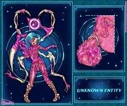 alien almost_naked balls balls_expansion big_balls blue_hair body_invasion chastity chastity_cage chastity_device creative_chastity cyan_hair femboy full_body hornyfudge huge_balls hyper hyper_balls light_skin living_clothes male male_only male_urethral_insertion original original_character original_characters otoko_no_ko oversized_balls penile_urethral_insertion penis possessed possession red_eyes science_fiction sissy slime_monster sounding standing urethral_insertion xray_view