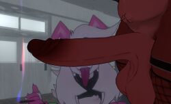 big_cock big_penis cigar cock_on_face deltarune femboy fexa fexa_(cryptia) fnia fnia_fexa furry futanari ralsei ralsei_(deltarune) ralsei_with_white_fur sabrean submissive tongue tongue_out vr vrchat vrchat_avatar