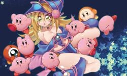 breasts cleavage dark_magician_girl duel_monster female kirby kirby_(series) misaka_(missa) nintendo waddle_dee waddle_doo yu-gi-oh! yu-gi-oh!_duel_monsters yuu-gi-ou