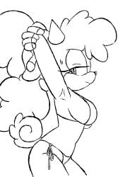 1girls 2024 anthro armpits arms_behind_head arms_up bikini bovid caprine female female_only jigglytoons lanolin_the_sheep pinup sega sketch solo sonic_(series) tagme