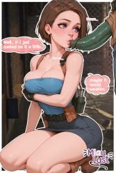 ai_generated jill_valentine miaulust oral_sex resident_evil_3 sucking_penis