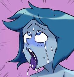 ahe_gao ahegao_face alien_girl cartoon_network dbaru lapis_lazuli_(steven_universe) short_hair steven_universe steven_universe_future tongue_out