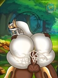 anthro big_ass big_penis black_penis cellulite cum_in_pussy cum_inside cumshot penis_in_pussy pheromosa pokemon pokemon_(species) saliva xun400