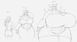 1girls belly breast_expansion breasts enormous_breasts female giantess growth growth_sequence hex_maniac hourglass_expansion huge_thighs hyper_breasts larger_female pokemon size_difference text thick_thighs thighs transformation verdazin