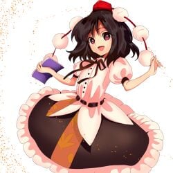 clothed looking_at_viewer open_mouth safe shameimaru_aya smile smile_at_viewer touhou