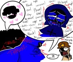 2boys belly_bulge black_(sprunki) blue_(sprunki) crying forced_yaoi jevin_(sprunki) pain pleading rape sprunki tears thrusting_into_pussy tunner_(sprunki)