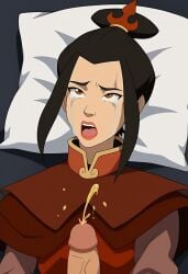 accurate_art_style ahe_gao ai_generated avatar_legends avatar_the_last_airbender azula clothed clothing crying defeated defeated_villainess empty_eyes nickelodeon open_mouth peeing penis pov rape sex sweat tears urine villain villainess