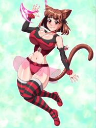 catgirl commissioner_upload jumping large_breasts oppai_forge tagme