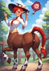 ai_generated anatomically_correct_anus anatomically_correct_genitalia anatomically_correct_pussy anus brown_fur centaur character_fusion darkeffect equine equine_anus equine_genitalia equine_pussy fusion fusion_character pussy