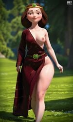 ai_generated brave breasts disney female forest pixar queen_elinor smile smug