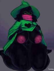 1girls 2024 absurd_res alternate_version_available anthro anthro_only areola ass balls belly big_areola big_ass big_balls big_breasts big_penis big_thighs black_body black_fur blush bovid breasts breasts_bigger_than_head caprine clothed clothing cute deltarune digital_media_(artwork) dress eyewear female fluffy fluffy_fur front_view full_body fur furry furry_only glasses goat green_dress headgear headwear hi_res huge_breasts humanoid kneeling large_breasts large_thighs legs_together lifting_dress mammal nipples no_underwear on_knees penis presenting presenting_penis ralsei red_scarf revealing seduction semi-erect signature simple_background slightly_chubby slightly_chubby_anthro slightly_chubby_female soft soft_thighs solo solo_female solo_focus thick_thighs thighs tummy tussamag undertale_(series) undressing white_eyes witch_hat