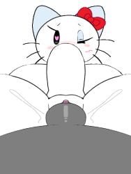 beat_banger blush bouncing_breasts cat_girl catgirl fluids heart-shaped_pupils hello_kitty hello_kitty_(character) hello_kitty_(series) male/female male_penetrating male_penetrating_female open_legs open_mouth sanrio savagensfw sex vaginal vaginal_fluids vaginal_penetration vaginal_sex white_fur white_skin