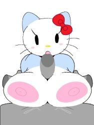 animated animated_gif beat_banger boobs breasts cat_girl catgirl gif hello_kitty hello_kitty_(character) hello_kitty_(series) paizuri pink_nipples sanrio savagensfw titfuck white_fur white_skin