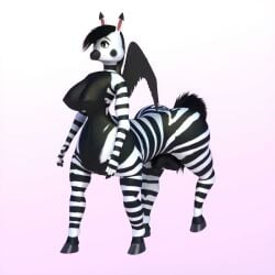 3d_animation animated anthro furry futanari no_sound tagme taur video zebra