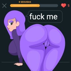 1girls ass breasts duolingo huge_ass huge_breasts human lily_(duolingo) spanish_text tannicfer thick_thighs