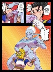 black_hair blowjob dragon_ball_super female_protagonist futa/male futa_on_male futanari rickert_kai vados