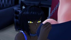 1boy after_oral bedroom big_penis blackmail blowjob blowjob_face blowjob_pov casual_sex cat_ears catgirl chains cum cum_drip cum_eating cum_in_mouth cum_in_nose cum_in_throat cum_on_face dark-skinned_female dark_skin deepthroat eating_cum eye_contact feeding feeding_cum female heart-shaped_pupils kneeling lifes_payback looking_at_partner naked naked_female night nina_(lifes_payback) oral oral_sex patreon pet pet_play purring slave slave_collar slavegirl tagme tight_throat video vinkawa