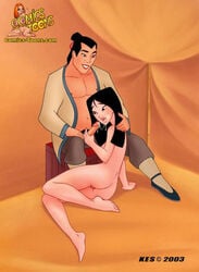 1boy 1girls 2003 comics-toons.com disney disney_princess fa_mulan female human kes_(artist) li_shang male mulan mulan_(1998_film) penis straight