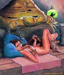 1990s 1997 20th_century hutt jabba's_palace jabba_the_hutt lowres metal_bikini princess princess_leia_organa return_of_the_jedi royalty shabby_blue slave slave_bikini slave_leia star_wars tatooine