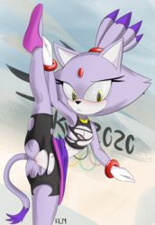 2018 anthro blaze_the_cat blush breasts clothed clothing eyelashes felid feline felis female fur furry furry_only gloves kick kinglikeme mammal nipples nude purple_fur pussy simple_background small_breasts solo sonic_(series) spread_legs spreading tail torn_clothes torn_clothing video_games white_fur yellow_eyes