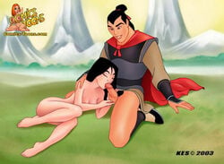 1boy 1girls 2003 comics-toons.com disney disney_princess fa_mulan female human kes_(artist) li_shang male mulan mulan_(1998_film) penis straight