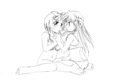 barefoot bottomless bra dual_mouth_hold feet female female_only hand_holding holding_hands human incest jason_(kaiten_kussaku_kikou) jiei_son kagami_hiiragi lingerie lucky_star monochrome mouth_hold multiple_females no_panties panties panties_in_mouth siblings sisters tsukasa_hiiragi twincest twins underwear yuri