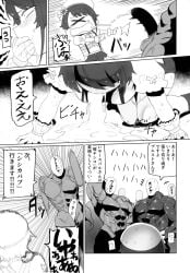 1girls after_fellatio black_and_white black_hair blowjob blush breasts buff cum cum_in_mouth cum_vomit excessive_cum faceless_male fellatio femsub flower gloves green_eyes hat hololive huge_cock impossible_fit japanese_text large_breasts maledom multiple_boys muscular_male nuezou oozora_subaru open_mouth oral penis rape saliva short_hair shorts sloppy sloppy_blowjob sweat throat_fuck tongue_out translated virtual_youtuber
