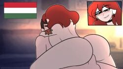 1boy 1boy1girl 1girl1man 1girls ambiguous_penetration animated ass assertive_female cowgirl_position dominant_female exhausted_male gif hungary_(what_if_animation) kinga_(what_if_animation) loop looping_animation national_personification oc original patreon patreon_link patreon_url red_hair sex straddling tattoo thighs unnamed_character what_if_animation_(artist) woman_on_top