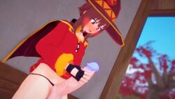 1futa 3d darkness_(konosuba) drtarnished futa_on_female futa_only futanari kono_subarashii_sekai_ni_shukufuku_wo! light-skinned_female light-skinned_futa light-skinned_futanari megumin penis solo tagme video