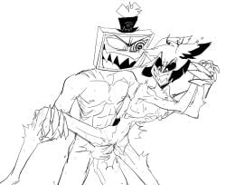alastor_(hazbin_hotel) cuntboy hazbin_hotel vox_(hazbin_hotel)
