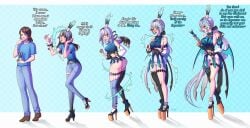 1girls bimbo bimbo_lips bimbofication bimbofication_sequence breast_expansion breast_growth breast_growth_(enlargement) breasts cerydra_(honkai:_star_rail) character_tf female gender_transformation gigantic_breasts high_heels honkai:_star_rail huge_breasts huge_lips human male platform_heels purpluck sequence standing transformation transformation_sequence voluptuous