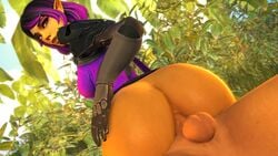 3d anal animated armor ass balls big_ass black_hair bottomless breasts bubble_butt dat_ass duo elf faceless_male female female_on_top gauntlets gradient_hair humanoid jiggle looking_back male medium_breasts no_sound nude outdoors paladins penis pointy_ears purple_eyes purple_hair sex sideboob skye_(paladins) smile solo_focus source_filmmaker spanking straight tin-sfm twilight_skye two_tone_hair vaginal_penetration video