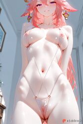 yae miko from genshin impact by aidroch