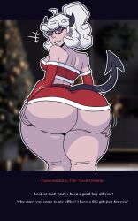pandemonica (helltaker) from christmas by justmizuno